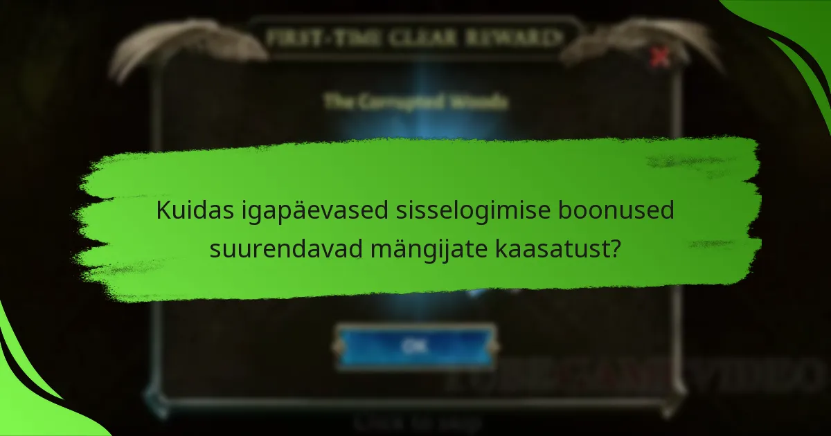 Kuidas igapäevased sisselogimise boonused suurendavad mängijate kaasatust?