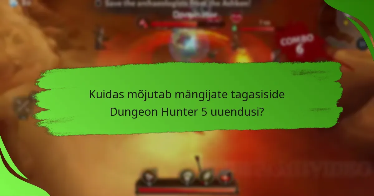 Kuidas mõjutab mängijate tagasiside Dungeon Hunter 5 uuendusi?