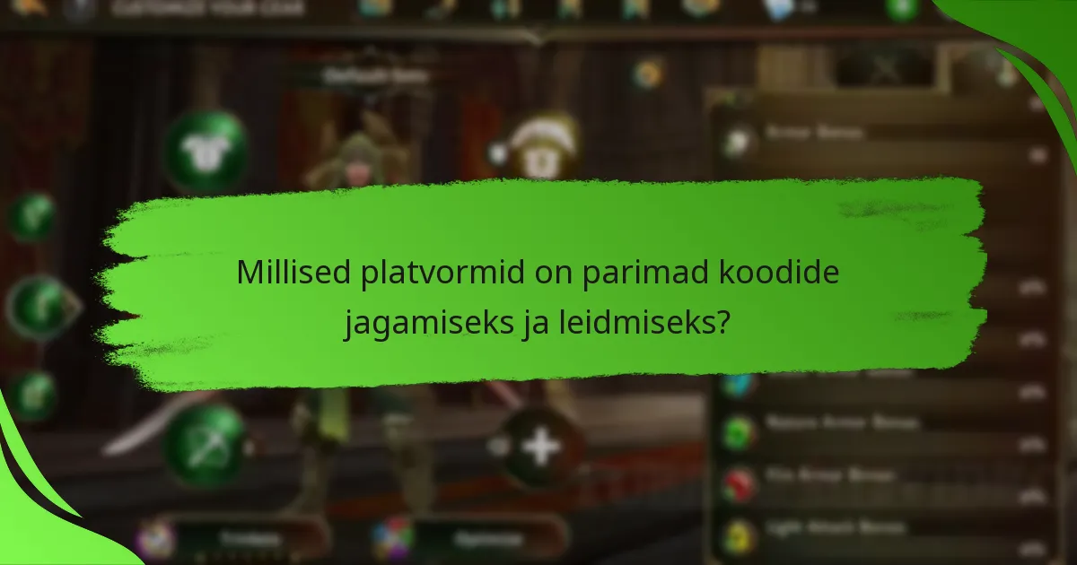 Millised platvormid on parimad koodide jagamiseks ja leidmiseks?