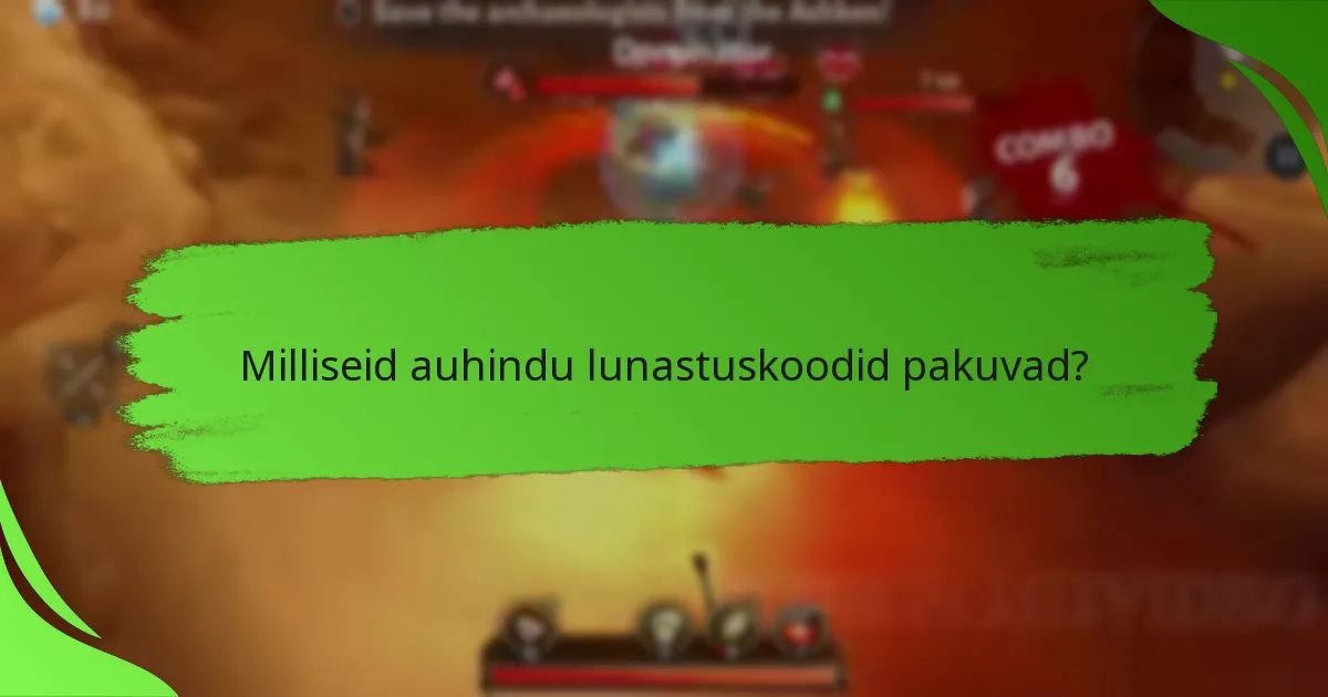 Milliseid auhindu lunastuskoodid pakuvad?